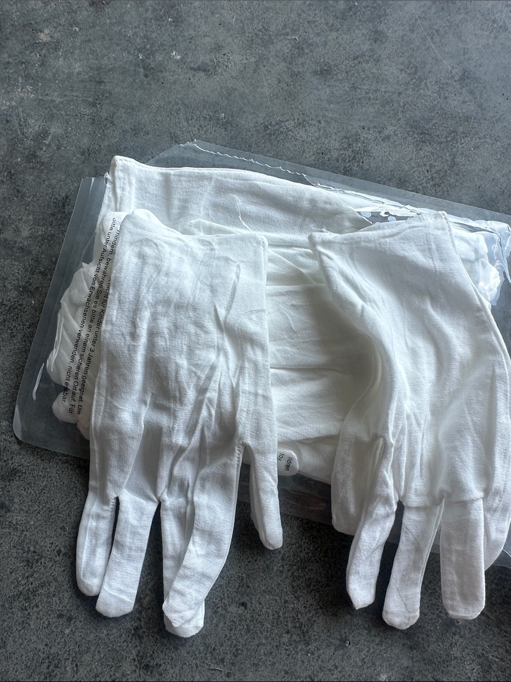 White Cotton Gloves - 5 pair